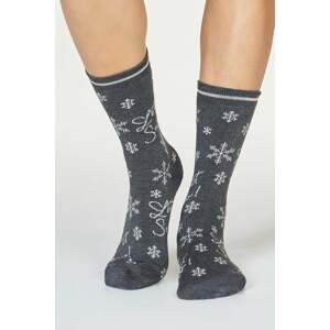 Tmavosivé vzorované ponožky Bobbie Snow