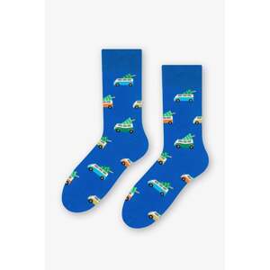 Modré vzorované ponožky Cars 079