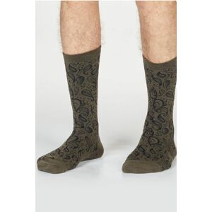 Pánske tmavozelené vzorované ponožky Larnard Paisley Socks