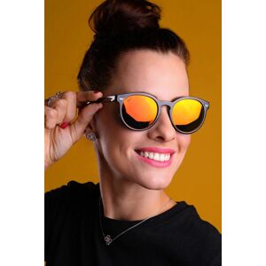 Čierno-oranžové polarizačné slnečné okuliare Checkie