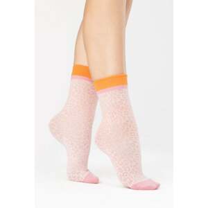 Oranžovo-ružové ponožky Purr 30DEN