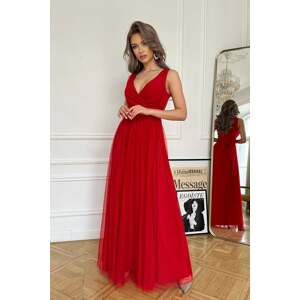 Červené dlhé šaty Camille