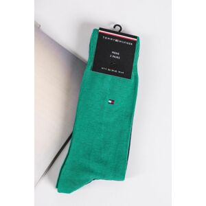 Čierno-zelené pánske vysoké ponožky Classic - dvojbalenie