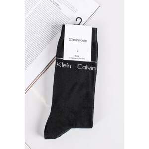 Pánske čierne ponožky CK Men Sock 2P Logo Stripe - dvojbalenie
