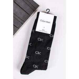 Pánske čierne ponožky CK Men Sock 2P CK All Over - dvojbalenie