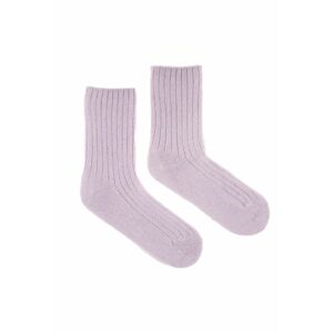 Svetlofialové vlnené ponožky Vlnáč Meriňák levandulový