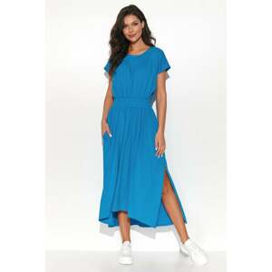 Modré dlhé šaty NU425