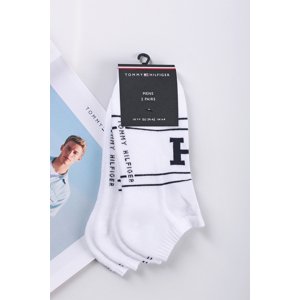 Pánske biele členkové ponožky Sneaker Sport Patch - dvojbalenie
