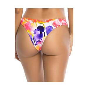Viacfarebné kvetované plavkové nohavičky brazílskeho strihu Cheeky Brazilian Cut Bikini Summer Floral